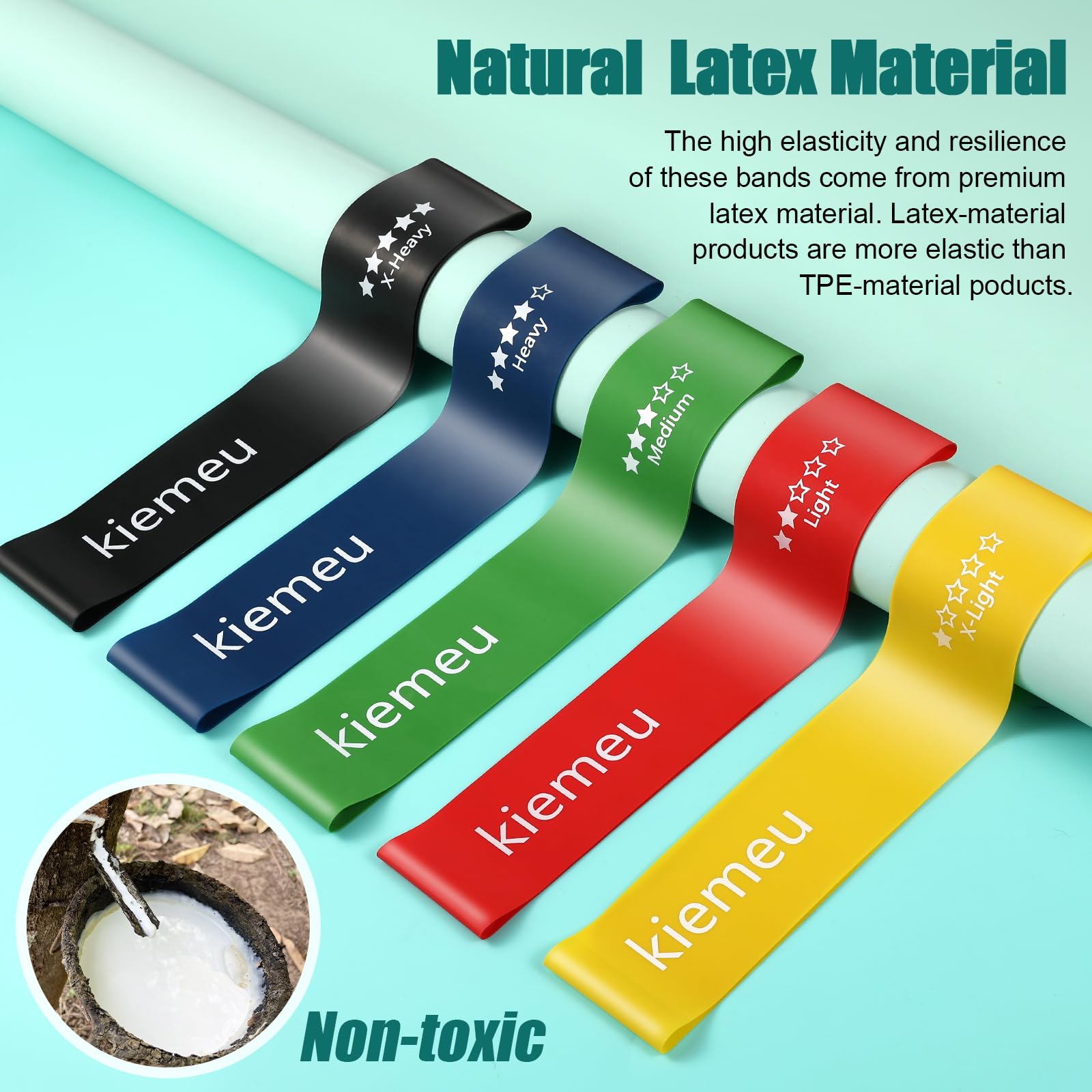 Mini bandas de resistencia de bucle para entrenar piernas, bandas elásticas para bandas de ejercicio, bandas de ejercicio de goma para terapia física y rehabilitación, versión mejorada de 6 cm