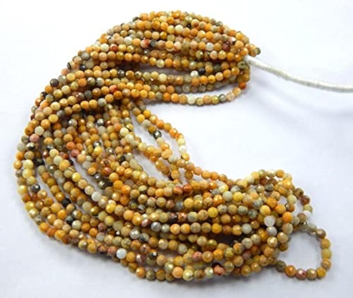 Perles en agate crazy lace naturelle facettée LKBEADS de 3mm qualité joaillerie