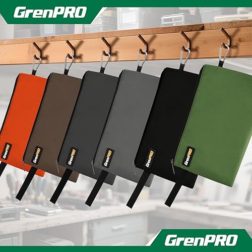 Miniatura 4 de Bolsa de herramientas con cremallera, bolsa de herramientas pequeña de 12 pulgadas, bolsa de almacenamiento multiusos, bolsa de herramientas de