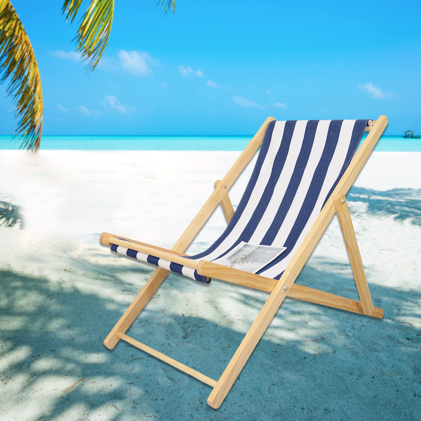 PH PandaHall Vervangingsstof voor stoel, ligstoel stof strandligstoel stof klapstoel stof rood en wit gestreept Oxford canvas voor zwembad zonnebad, 1,1 x 0,4 m