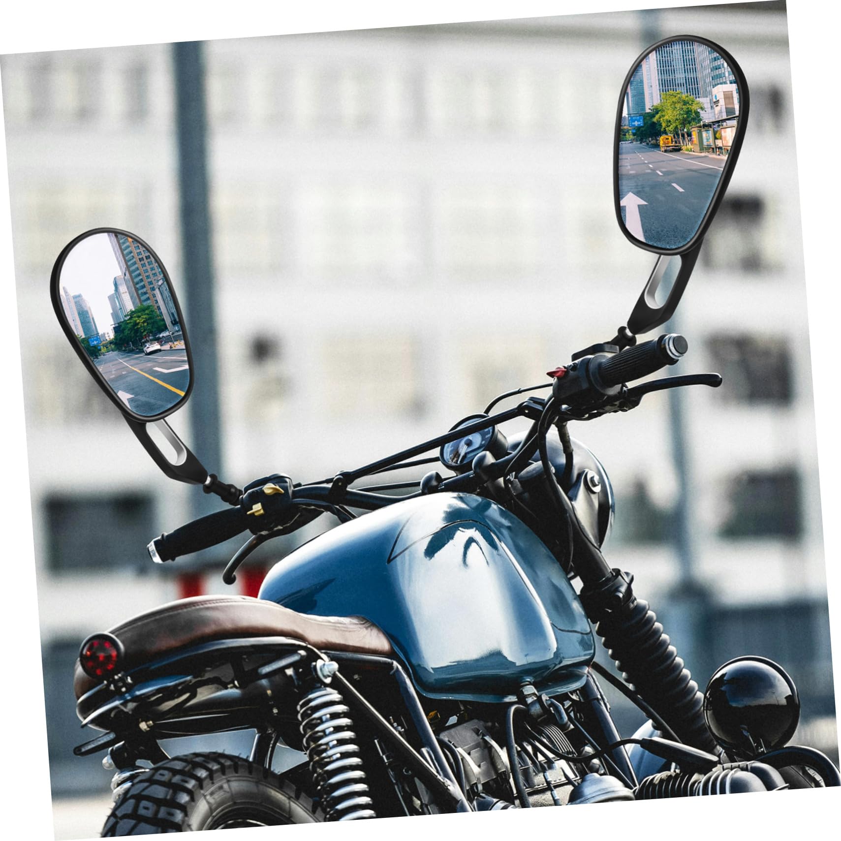 1set Specchietti Retrovisori Per Design Leggero Di Regolabili Per Manubri Scooter e Atv Facile Manutenzione e Aspetto Moderno