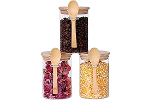 LEAVES AND TREES Glass Tea Containers for Loose Tea, Coffee Tea Jars...