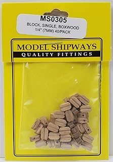 Model Shipways Single Sheave Block, Walnut 1/4