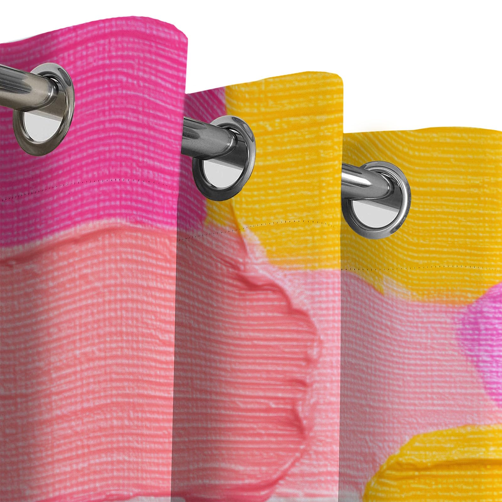 Rideau Occultant Texture Peinture l'huile Romantique, Lot De 2 Rideaux Occultant Thermique Isolant À Oeillets, Graffiti Abstrait Poudre Blush, Draperies Decoration Chambre Salon Fenetre, 110X215 Cm