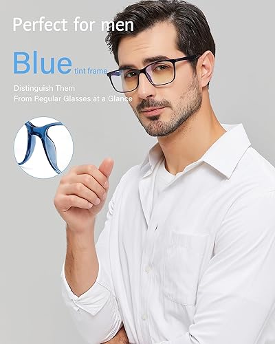 Miniatura 8 de ANRRI Gafas de bloqueo de luz azul, lentes ligeras, filtro de marco, gafas de juego de computadora de rayos azules