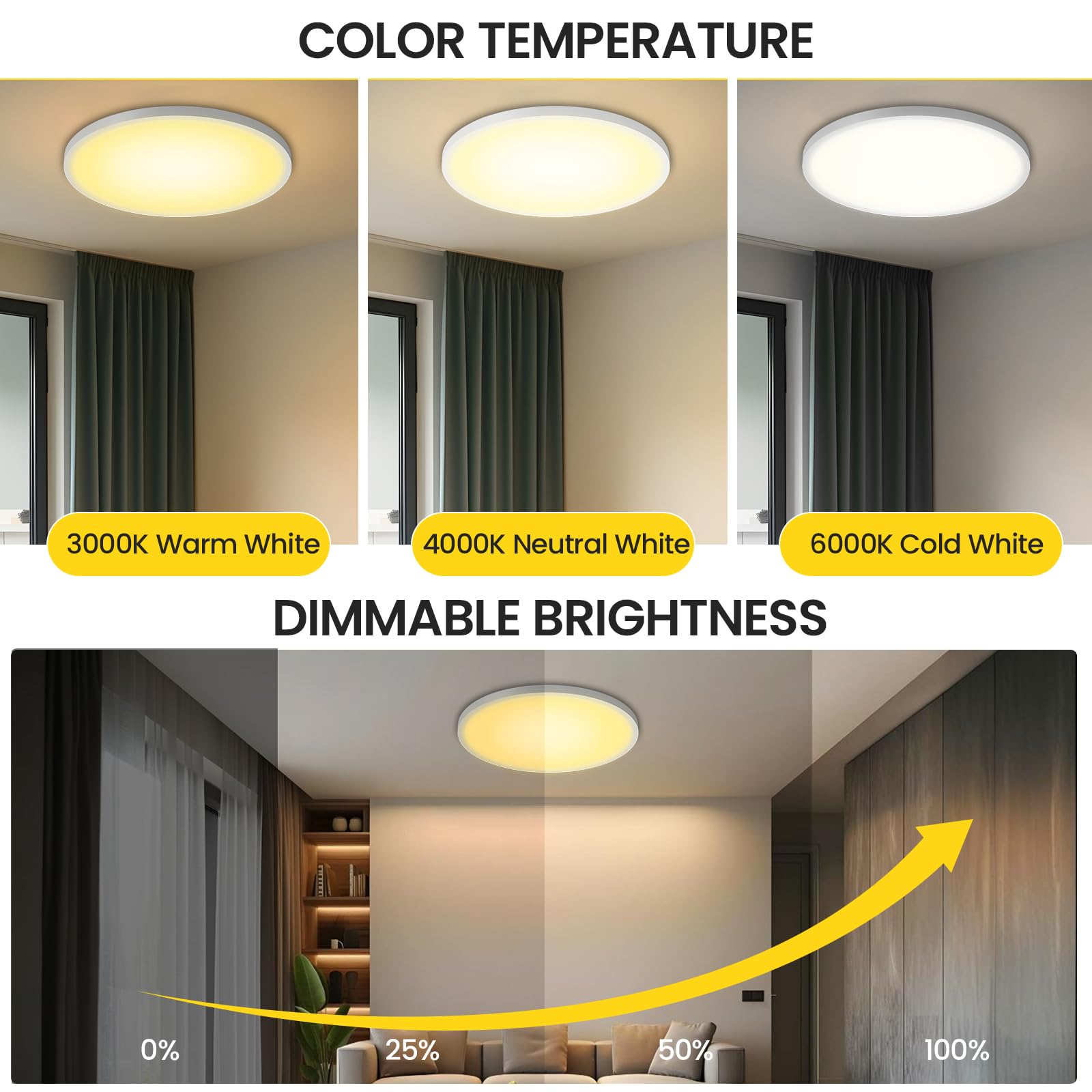 Lamptobe 30CM LED Ceiling Light for Bedroom with Remote Control, Rgb Backlight - Image 4
