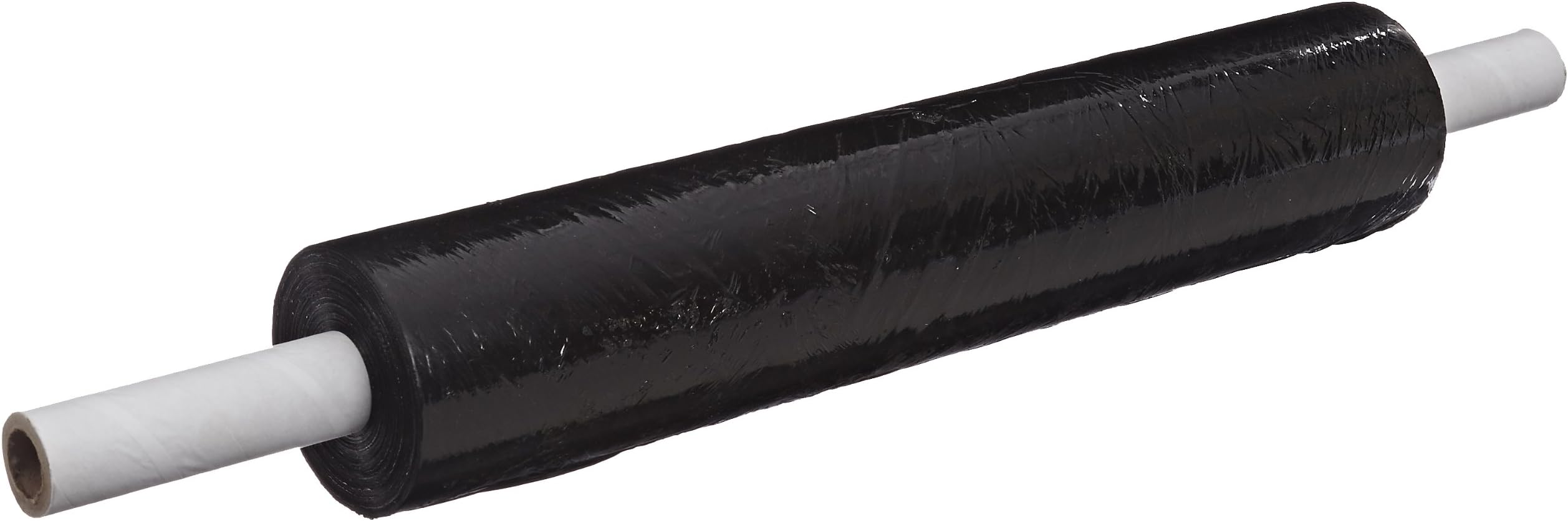 Goodwrappers PVTB2080 Linear Low Density Polyethylene Black Opaque Cast Disposable Hand Stretch Wrap with Plain Core Extensions/Built-In Dispenser, 1000' Length x 20" Width x 80 Gauge Thick (Case of 4)