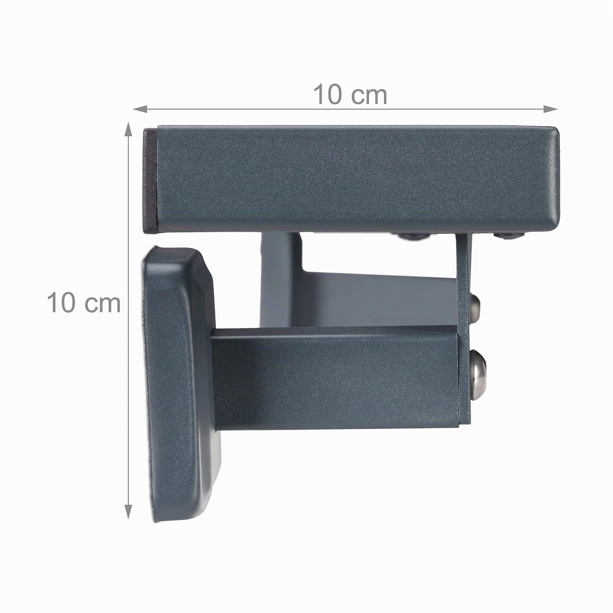 Relaxdays Corrimano Rettangolare per Scale, Passamano per Interni, 200 cm, con Staffa Supporto a Parete Antracite