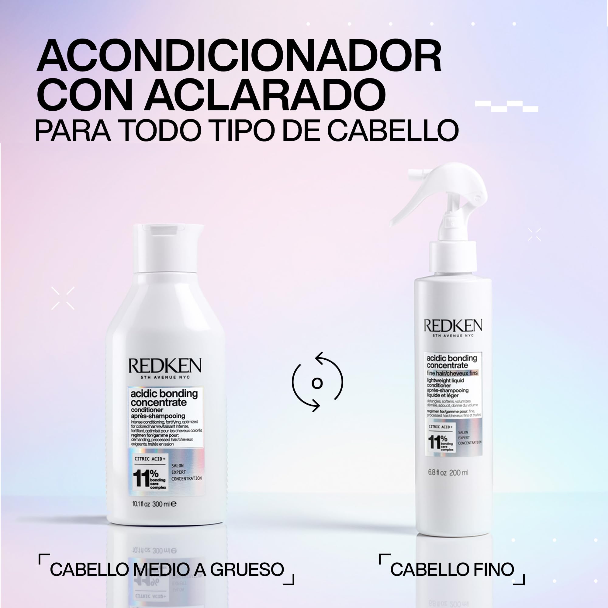 Redken, Acondicionador Sin Sulfatos para Fortalecer todo tipo de Cabellos, Acidic Bonding Concentrate
