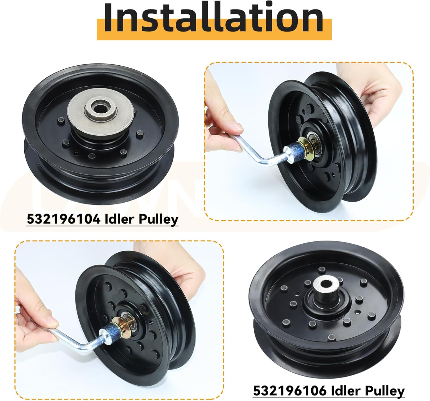 532196106 Idler Pulley with 532196104 Idler Pulley Replaces Husqvarna 532196106 Husqvarna Idler Pulley 532197379 Husqvarna Idler Pulley 196106 532196104 Husqvarna Idler Pulley 532197380