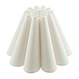 Aspen Creative 34088,Box Pleated Transitional Spider Lamp Shade in Cream Linen Fabric,7-1/2