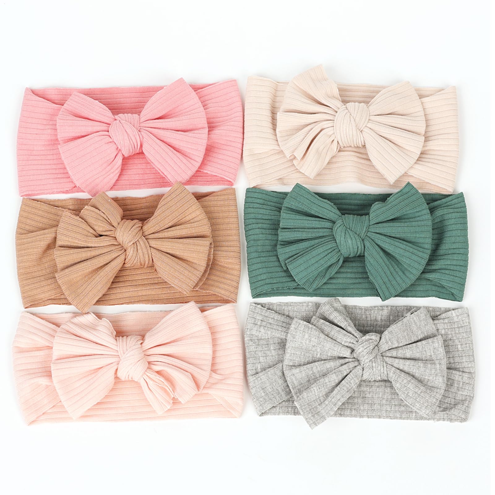 Cupimatch Lot De 9 Bandeaux Bébé Fille Avec Nœuds - Serre-Tête Élastiques Doux Et Mignons Pour Nouveau-Né