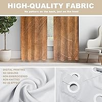 Vista 147 de Cenefas de cocina modernas con patrón de cobre marrón dorado para ventanas, cenefas opacas abstractas de marcas de arañazos y cortinas opacas