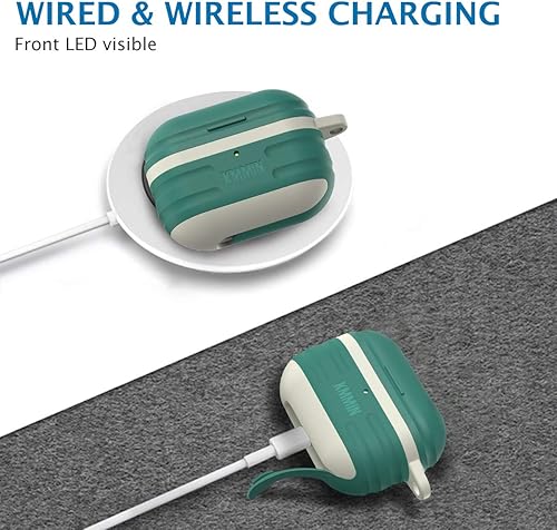 Miniatura 3 de Funda para AirPods Pro, KMMIN impermeable para AirPods Pro, funda de carga inalámbrica, funda protectora de silicona de primera calidad, accesorios