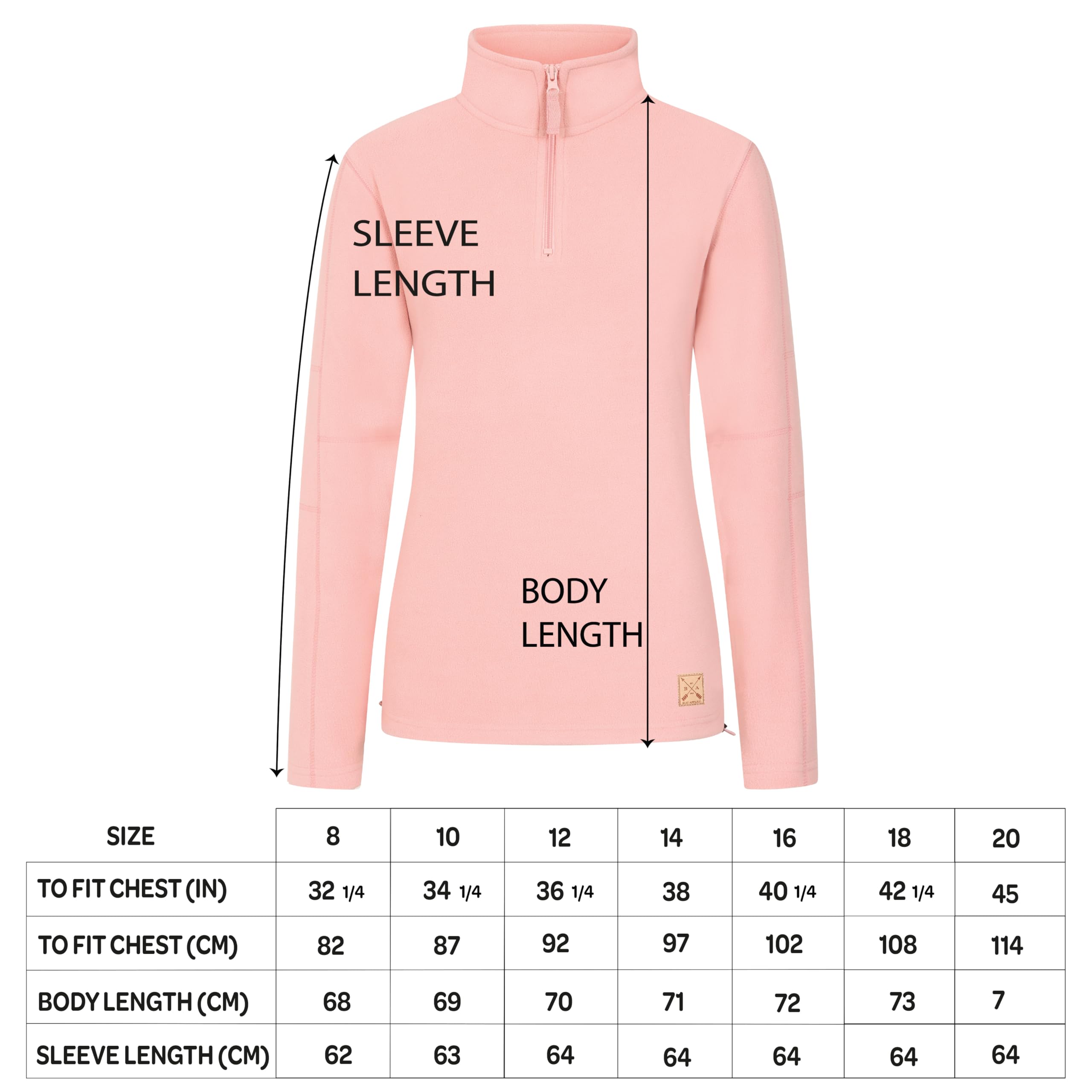 Blu Apparel Pull en polaire à fermeture éclair 1/4 pour femme - Pull chaud pour randonnée, plein air, camping