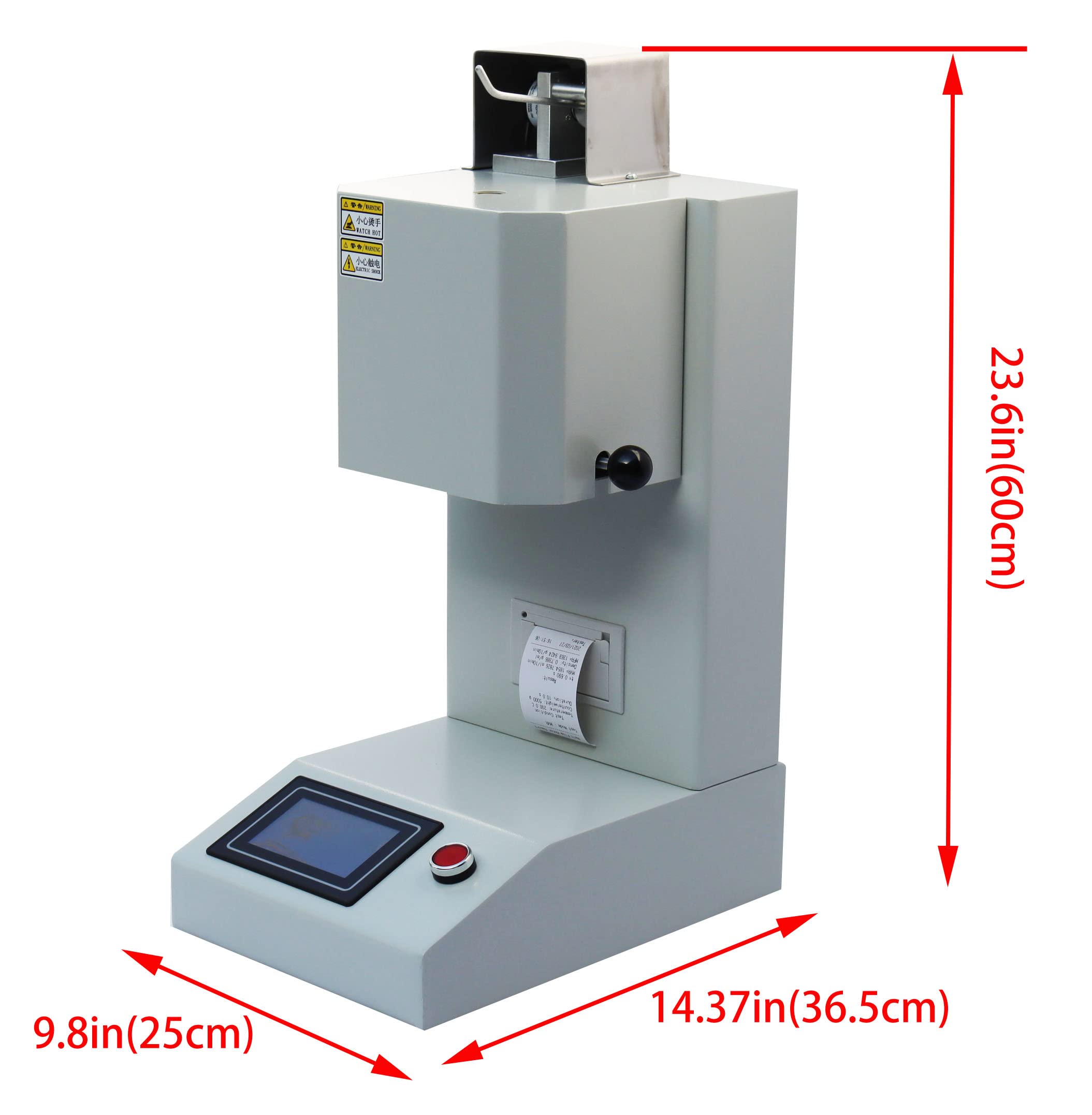 TECHTONGDA Melt Flow Rate Tester MFR MVR Tester Indexer Flow Rate Meter for Plastic with LCD Display