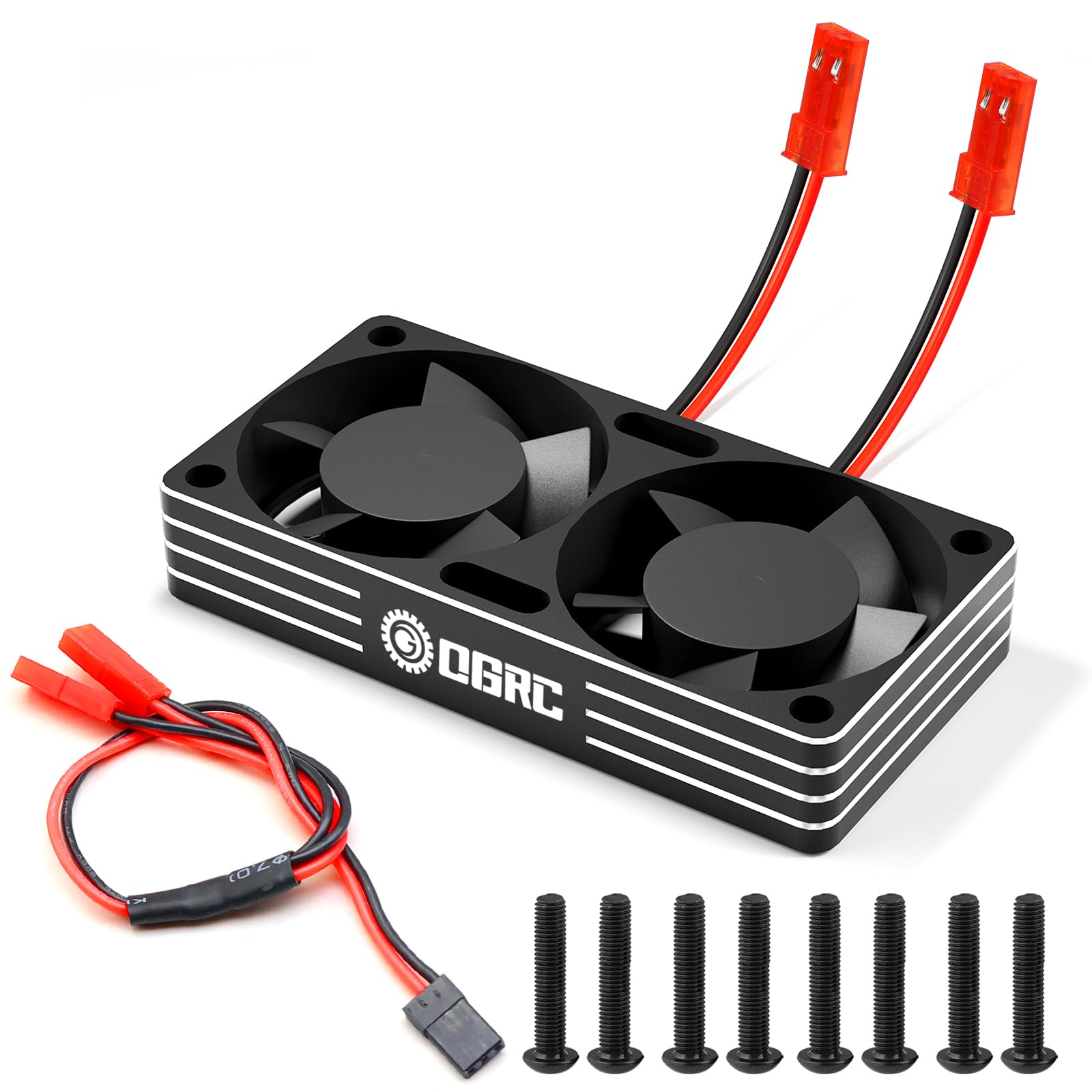 OGUNKE RC Motor Fan 30mm x 60mm x 30mm, 28000RPM, JST Connector, for 1/8 1/10 1/12 Scale 3650 3660 540 550 Brushless Motor, RC Cars