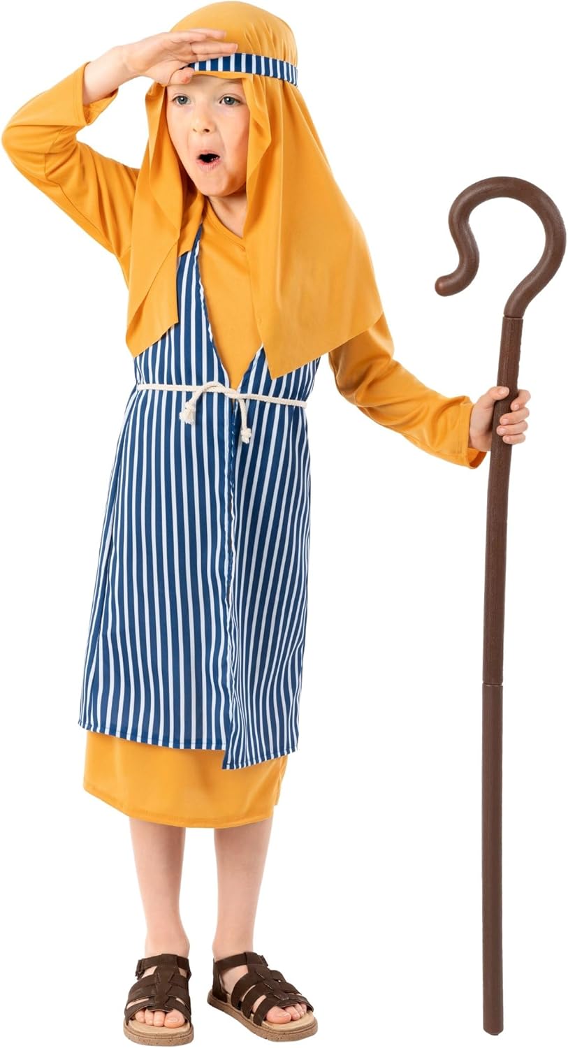 fun shack Blue Shepherd Costume for Kids, Boys Shepherd Costume, Christmas Costumes for Kids, Boys Nativity Costumes - Image 4