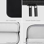 Boîtier portable pour ordinateur portable de 17-17.3 pouces avec poche Accessory Compatible avec 17-17.3. HP Asus Dell Lenovo ChromeBook Couverture de poche d'ordinateur rembourrée à manches souples