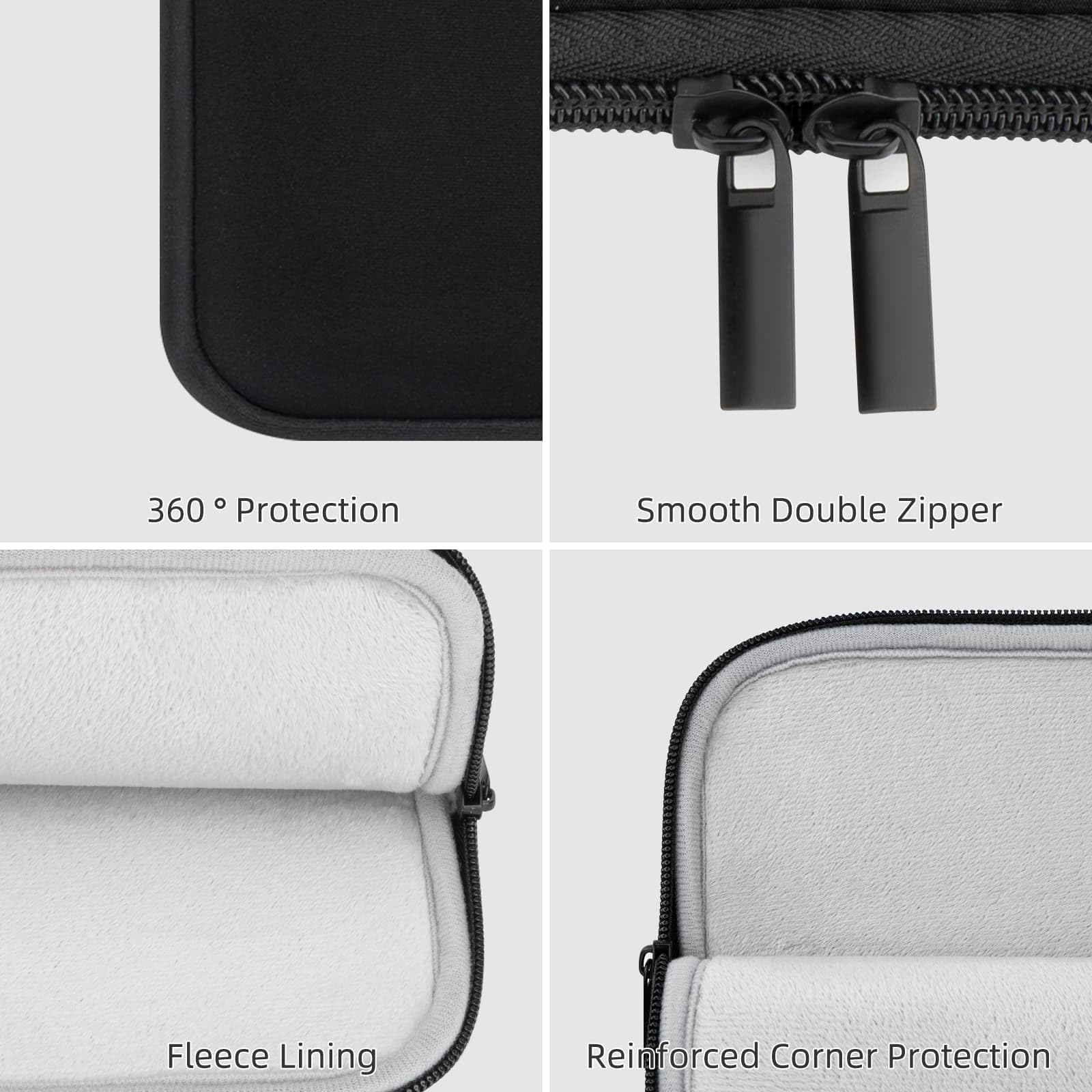 Housse pour Ordinateur Portable 15-16 Pouces Compatible MacBook ASUS HP Dell Sacoche Rembourrée