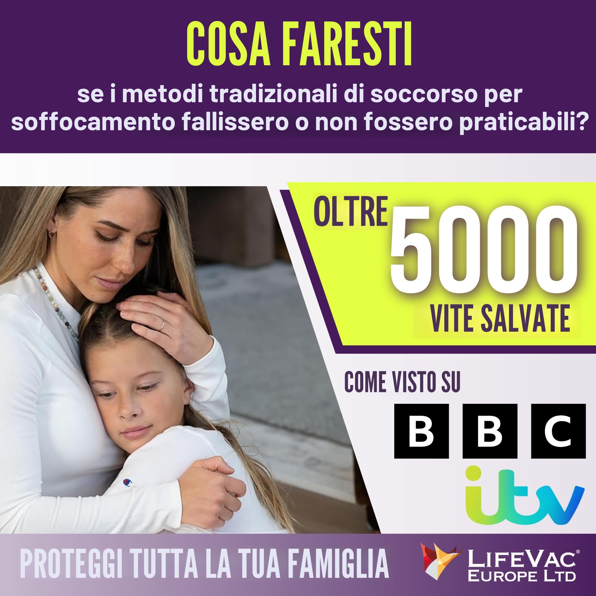 LifeVac – Dispositivo anti-soffocamento – Kit domestico