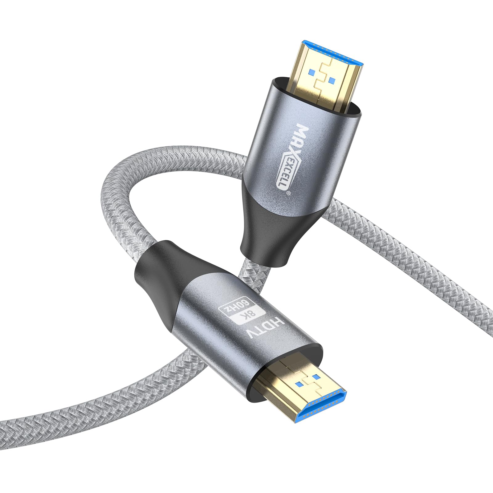 Cavo HDMI 2.1, 8K@60Hz 4K@120Hz 48Gbps, Ultra Alta Velocità con eARC ARC HDR HDCP 2.3, Cavo HDMI Compatibile con PS5, TV, Monitor, PC (5 Metri)