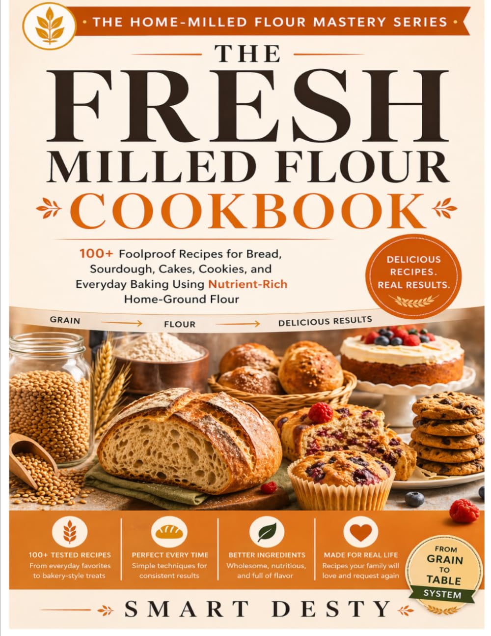 THE FRESH MILLED FLOUR COOKBOOK: 100+ Foolproof Recipes for Bread, Sourdough, Cakes, Cookies, and Everyday Baking Using Nutrient-Rich Home-Ground Flour (The Home-Milled Flour Mastery Series)