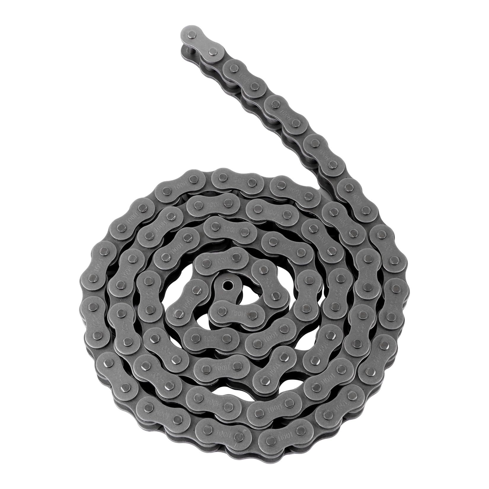 Cadena de Rodillos de Alta Resistencia 100H, 3 Metros (10 pies) con 2 eslabones de conexión - Cadena de transmisión Industrial, agrícola y para maquinaria.