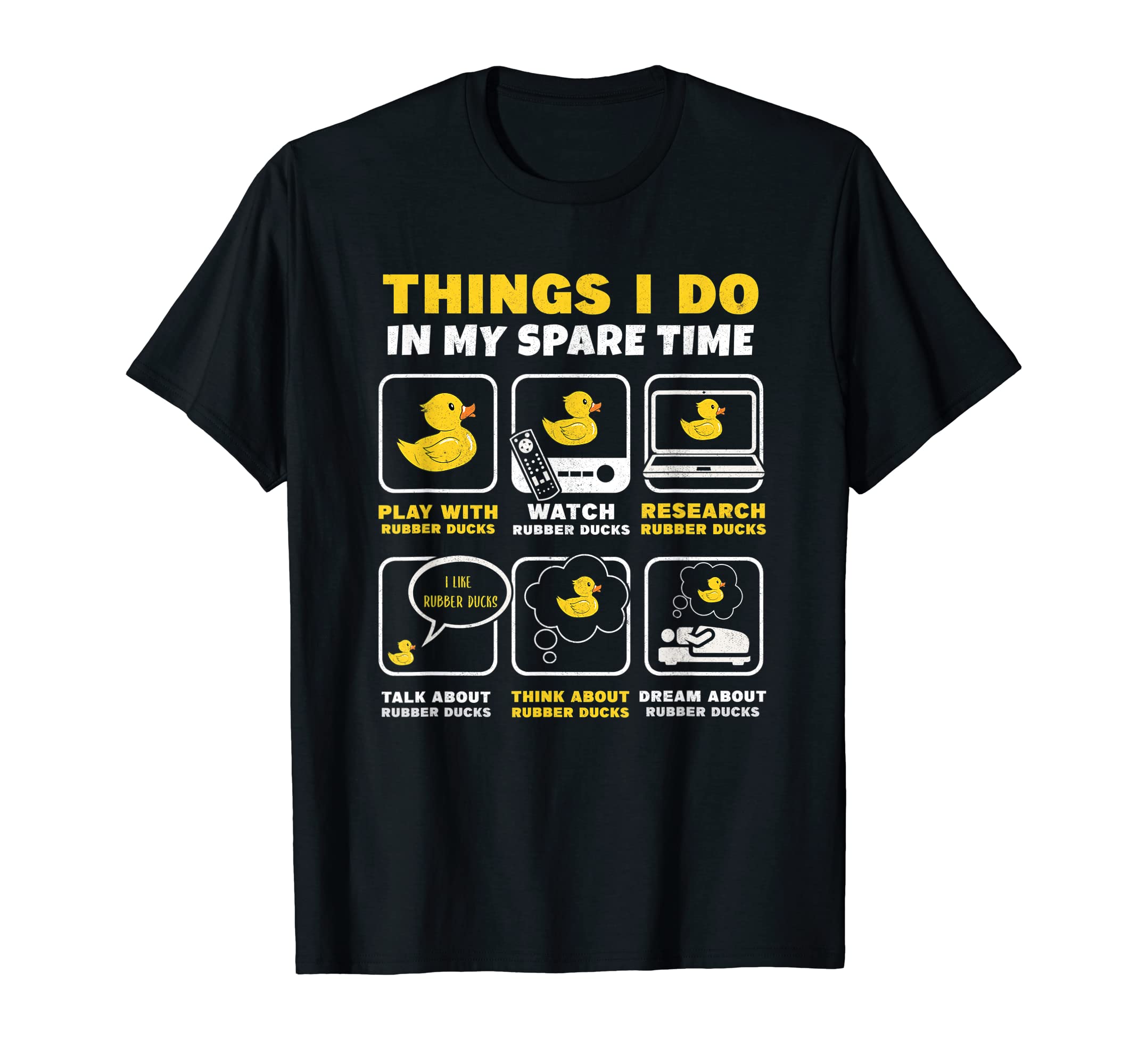Things I Do In My Spare Time Duckie Bath Rubber Duck T-ShirtOEKO-TEX STANDARD 100