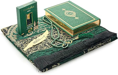 Miniatura 3 de ihvan online Juego de regalo de oración para hombres y mujeres, alfombra de oración musulmana, tapete de salah, cuentas Taasbih, Sagrado Corán