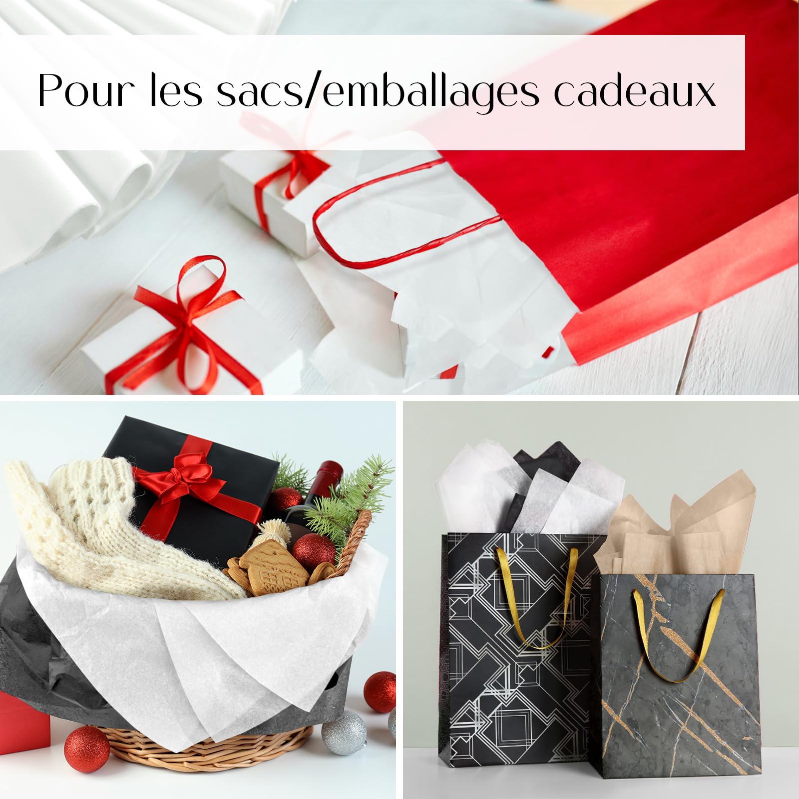 NEBURORA Lot de 60 feuilles de papier de soie violet, 3 couleurs pour Halloween, loisirs créatifs, mariage, anniversaire, vacances, emballage cadeau et décoration de fête