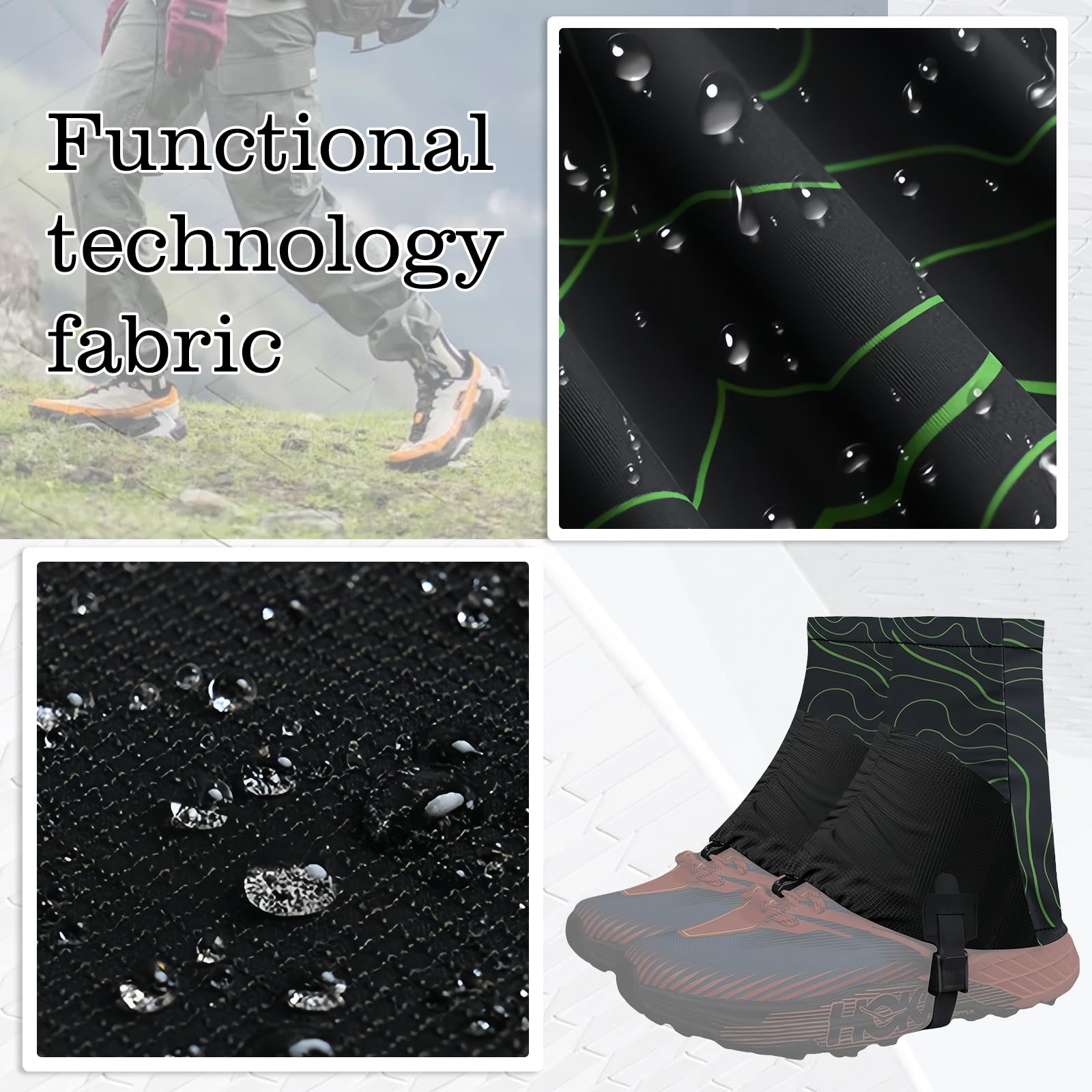 Ghette Trail Running – Ghette Basse Protettive, Ideali per Trekking, Alpinismo, Jogging – Ghette Basse Luminose e alla Caviglia, Universale per Taglie 36-45