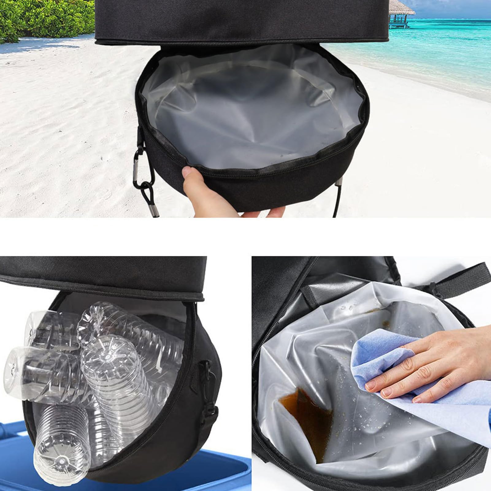Pattumiera Per Barche - Borsa Portarifiuti Portatile Per Pontoni,Organizzatore Pieghevole per Barca Auto Spiaggia Esterno