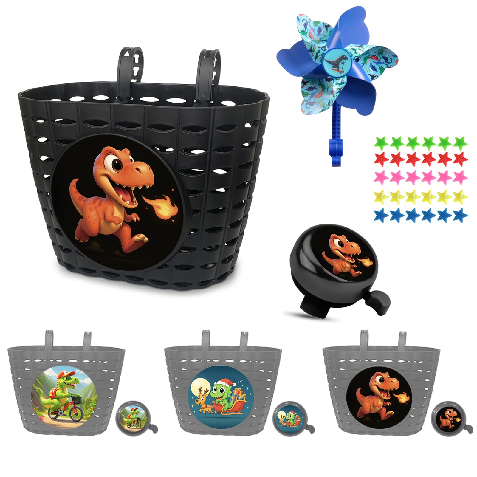 Noviko Bicycle Basket Boys Bike Basket Toddler Bike Baskets Front Handlebar