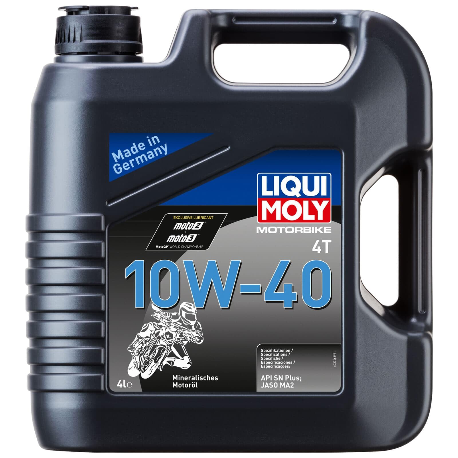 LIQUI MOLY Olio motore Motorbike 4T 10W-40 Olio minerale 4 L Compatibilità con YAMAHA MOTORCYCLES XVS MAXSTER X-MAX FJR XJR