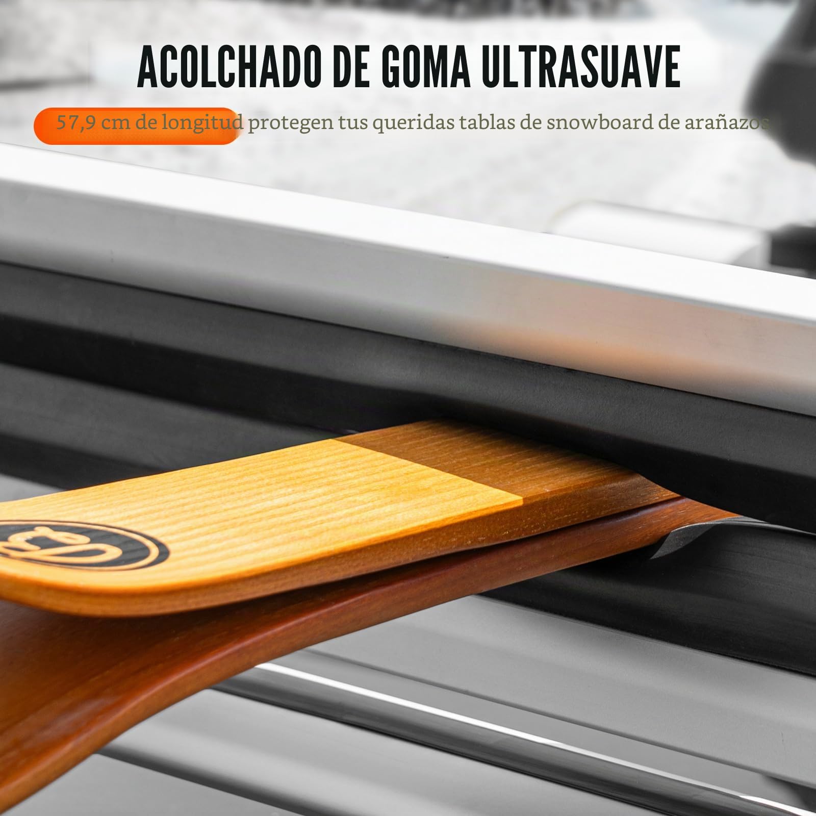 VEVOR Portaequipajes universal para coche, se adapta a la mayoría de barras transversales, lleva hasta 6 pares de esquís o 4 tablas de snowboard, soporte de aluminio para snowboard con bloqueo y