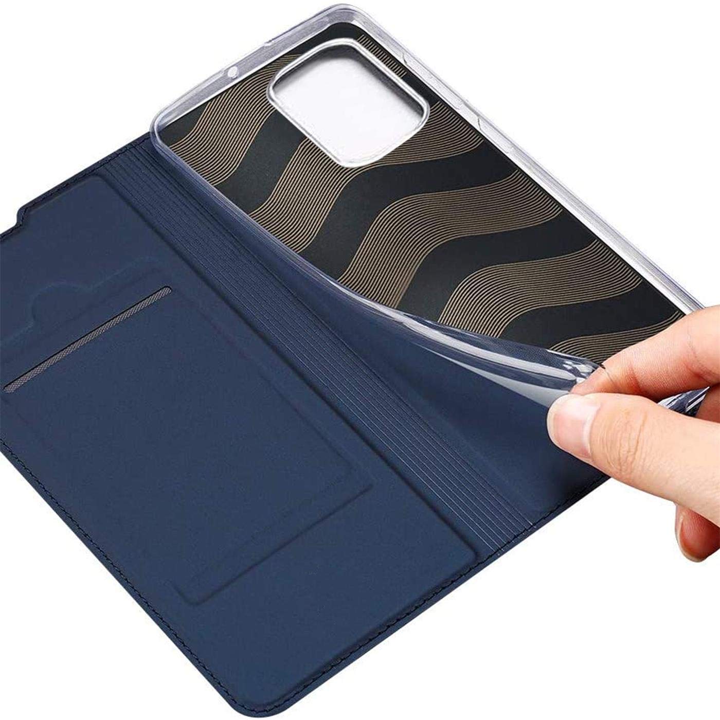 TUCCH Custodia per iPhone 12 Pro Max Cover Portafoglio RFID Blocco Tasca Carte Pelle Sintetica Portacellulare Magnetica Flip Chiusura Antiurto Compatibile iPhone 12 Pro Max (6,7 2020), Azzurro