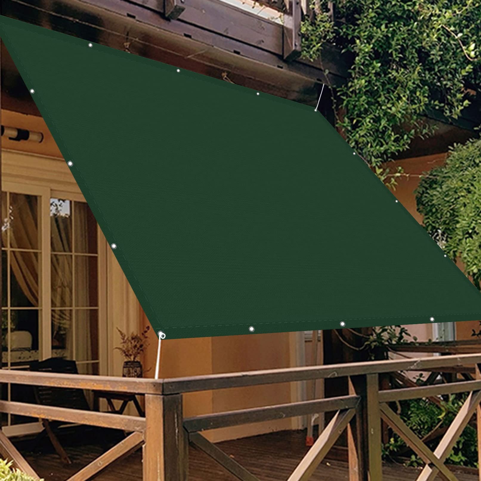 Filet d'ombrage 2x6 m idéal pour rafraîchir la serre et la pergola du patio
