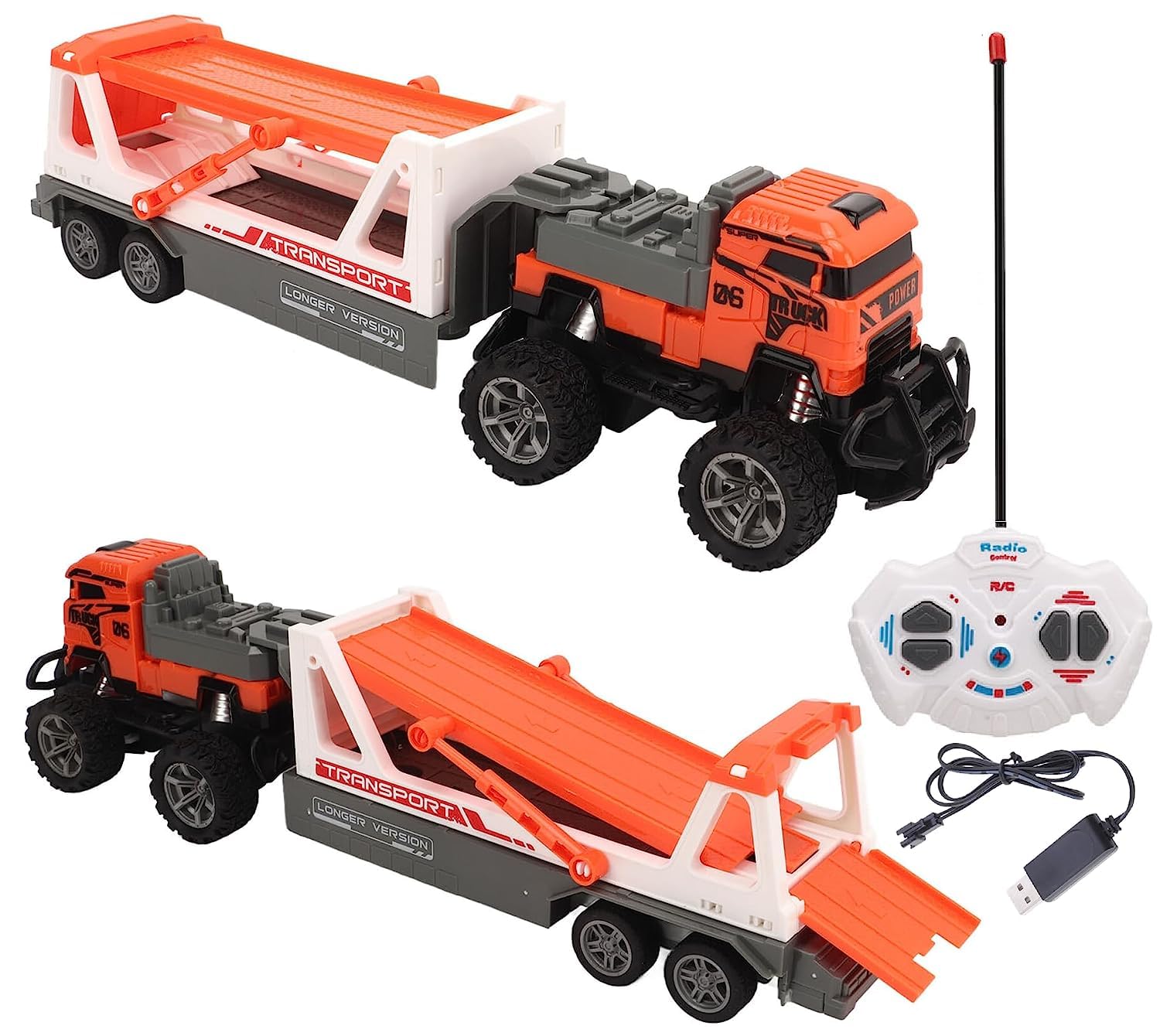 Magicwand R/c Rechargeable 4 Wheel Drive Off-Road 2-in-1 Carrier Truck with LED Headlights【Multi-Colored】【Pack of 1】 (B0CD58Q7F7) Amazon Price History, Amazon Price Tracker