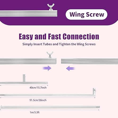 Miniatura 7 de Arco de jardín de 9.8 x 19.7 ft, soporte de telón de fondo para arco de boda, 20 tubos cuadrados, marco de arco de pérgola de metal cuadrado con