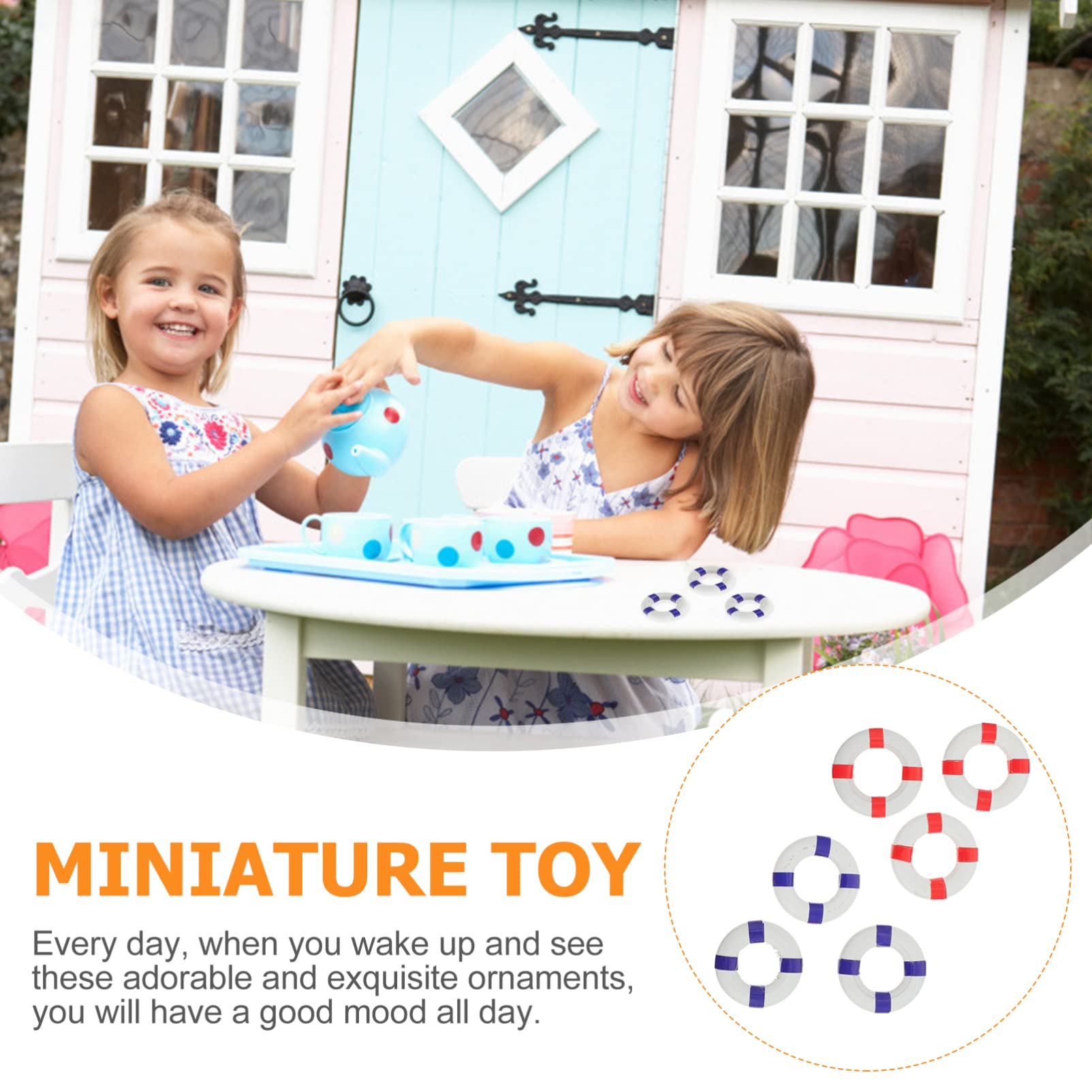 Jojofuny 50 Stück Mini Rettungsbojen Dekoration | Mediterrane Schwimmring-Deko Für Garten & Party