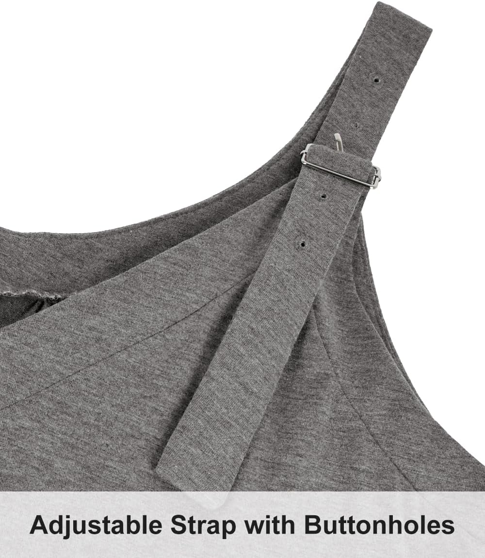 TIYOMI Plus Size Women's Summer Casual Overalls Loose Wide Leg Jumpsuits Adjustable Straps Baggy Rompers With Pockets XL-5XL - Image 5