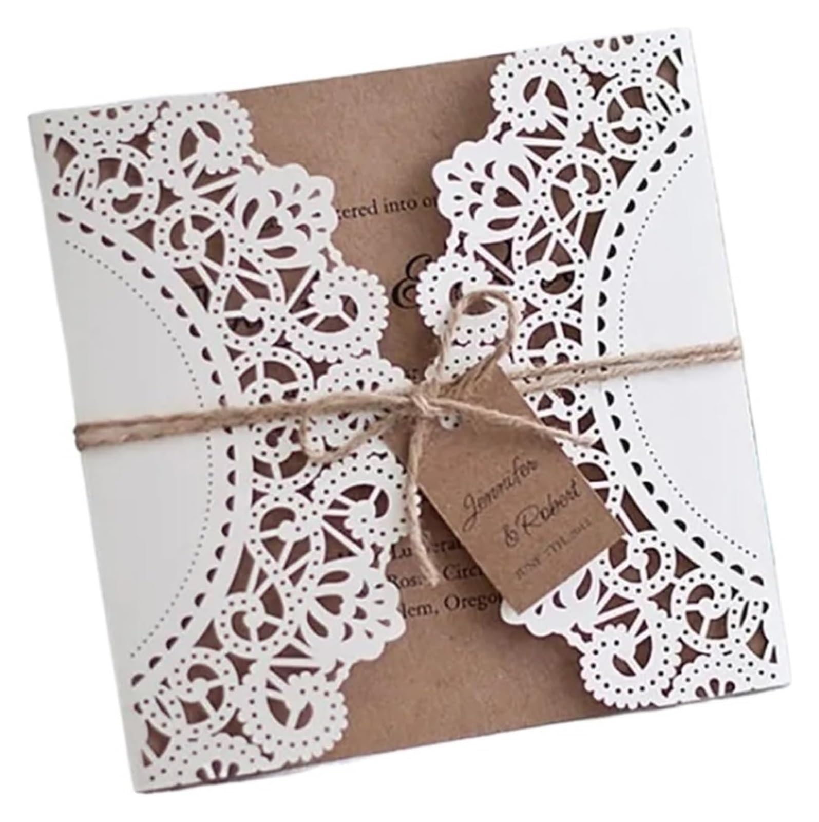 Hochzeitspostkarte ，Hochzeitseinladungen 50 Stück Papier-Laserschnitt-Karten-Sets mit Umschlägen, Geburtstagsgeschenk, Grußkarten, Hochzeitsdekoration, Partyzubehör for Hochzeit, Verlobung, Jahrestag(