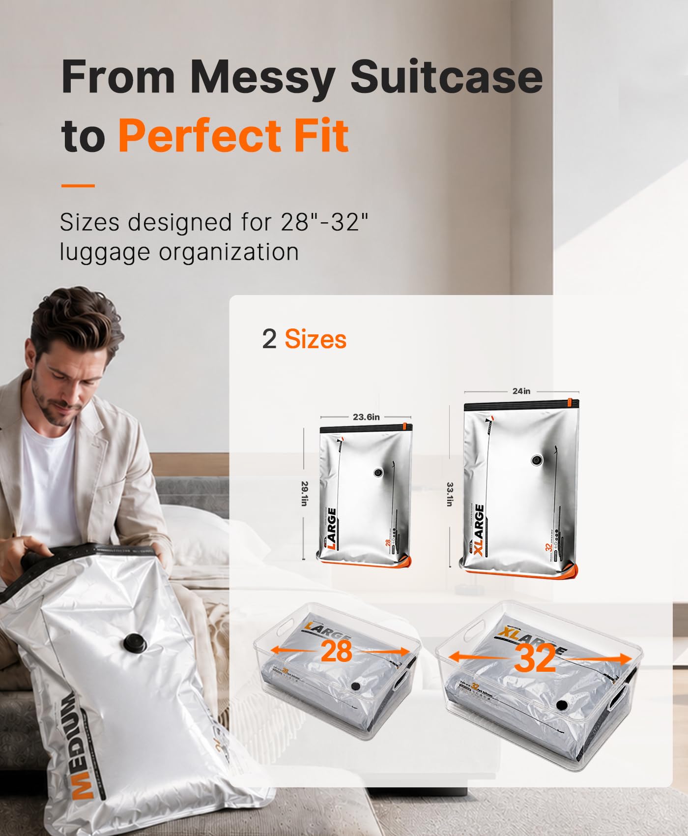 Vacbird Bolsas de almacenamiento al vacío, paquete de 10 bolsas de ahorro de espacio con bomba de aire eléctrica para almacenamiento