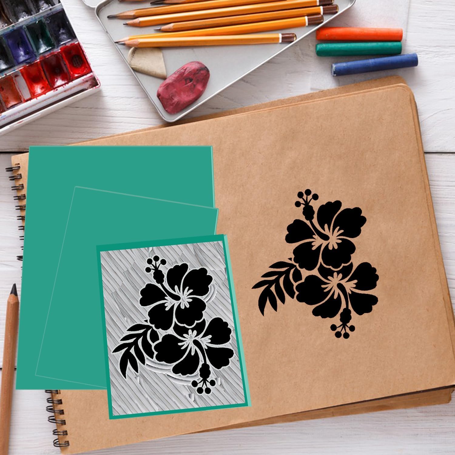 Blocchi per Intaglio del Timbro di Gomma 9pcs Linoleum per Incisione Kit Rubber Carving Block A4 A5 A6 Gomma per Timbri Fai Da Te Sicuri per Timbri Artigianato Progetti di Stampa