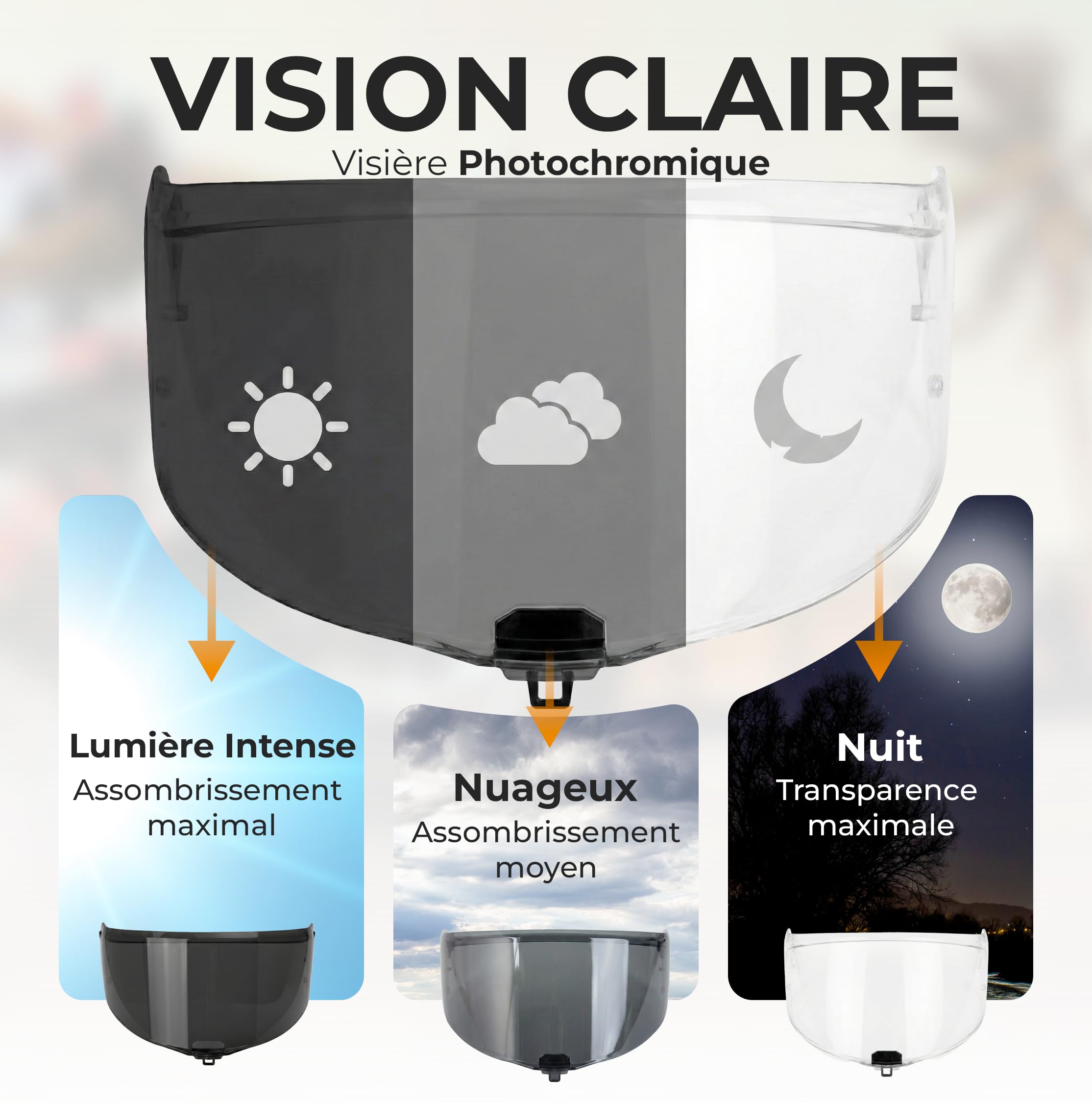 Visière pour Casque LS2 Vector 2 - Vector II Carbon - FF811 | Écran de Rechange Exclusif, Compatible avec Lentille Antibuée Originale
