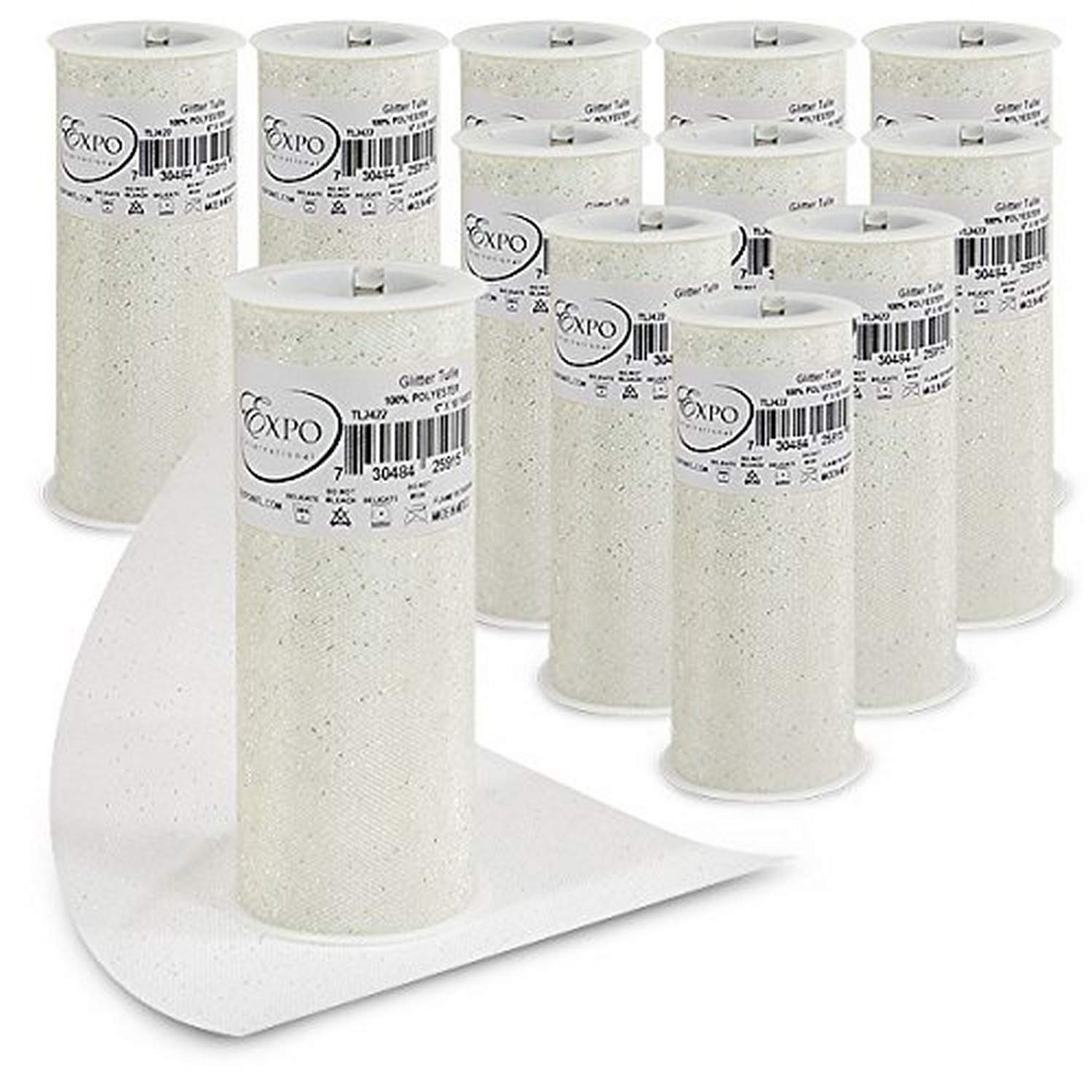 Expo International (EXPBK) Tulle, 6" x 10 yd, Silver