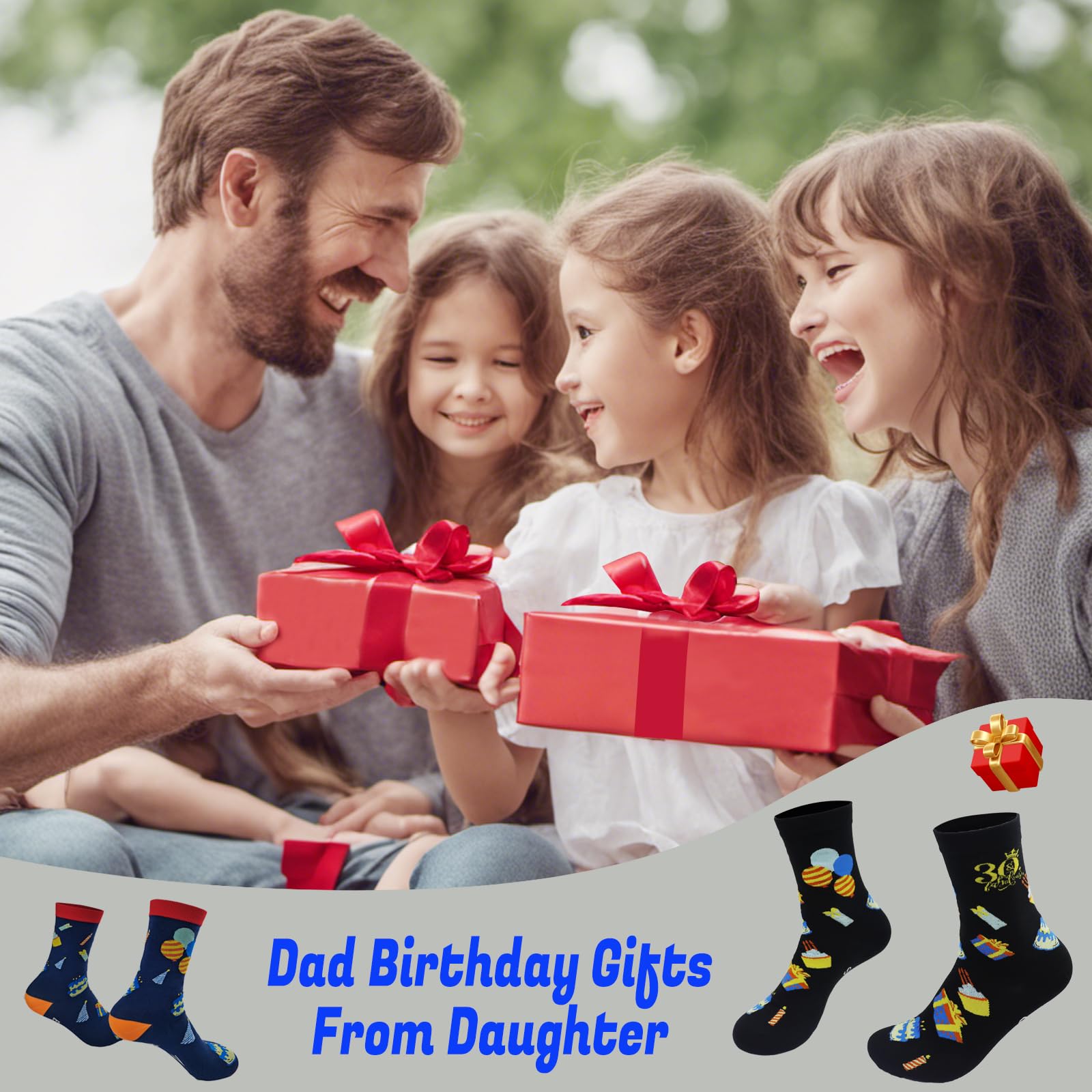 2 pares de calcetines de 90 cumpleaños para hombres y mujeres, calcetines divertidos cosidos, regalos divertidos para mamá y papá
