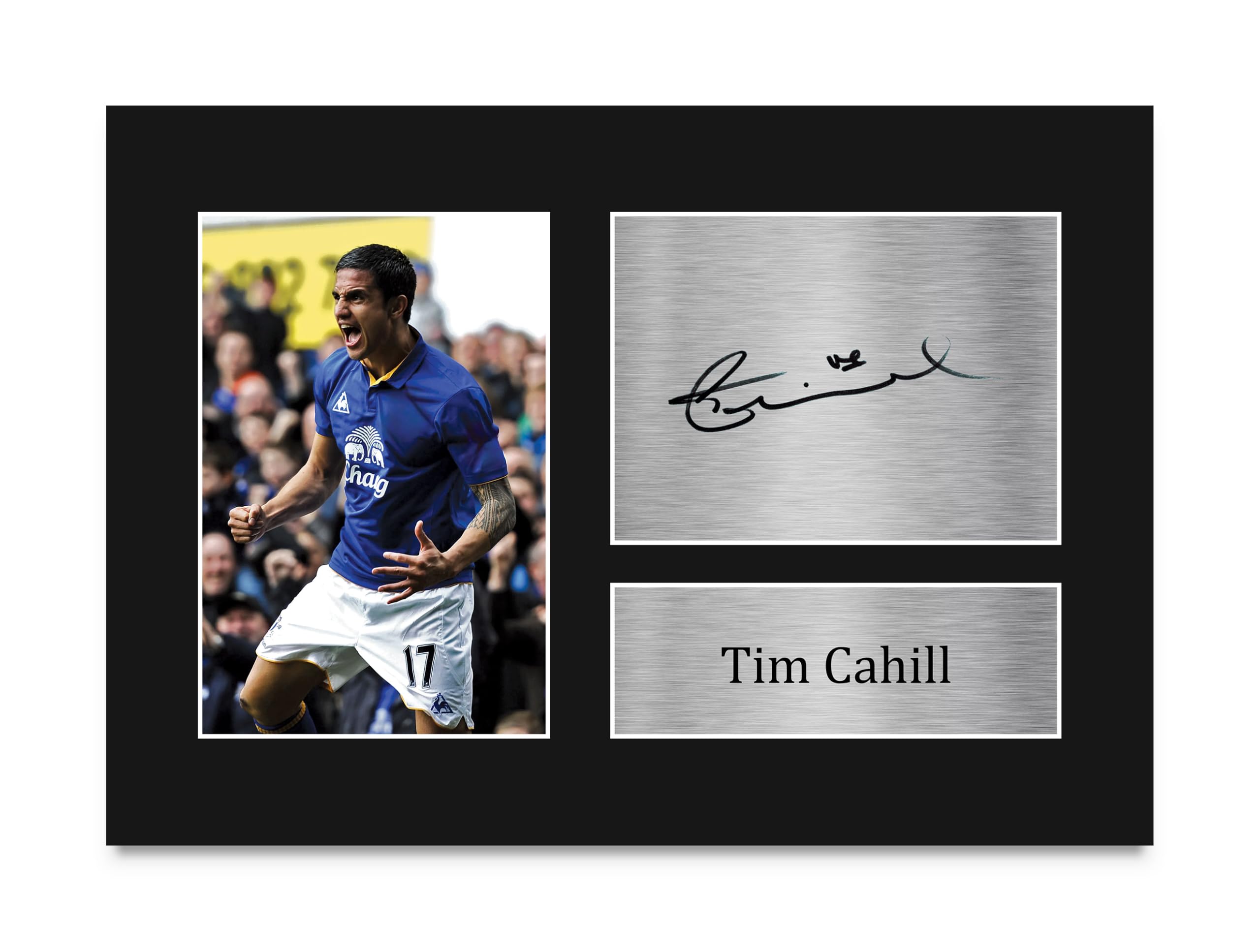 HWC Trading A4 Tim Cahill Everton Gifts Printed Signed Autograph Picture for Fans and Supporters - A4-picture-46