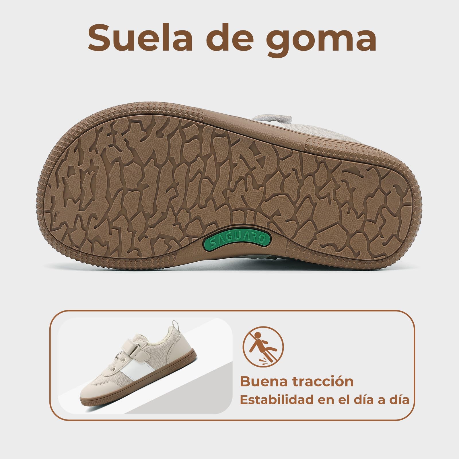 SAGUARO Zapatillas Barefoot Casual Niños Calzado Respetuoso con Suela Plana y Puntera Ancha,Gr.25-35 — view 6